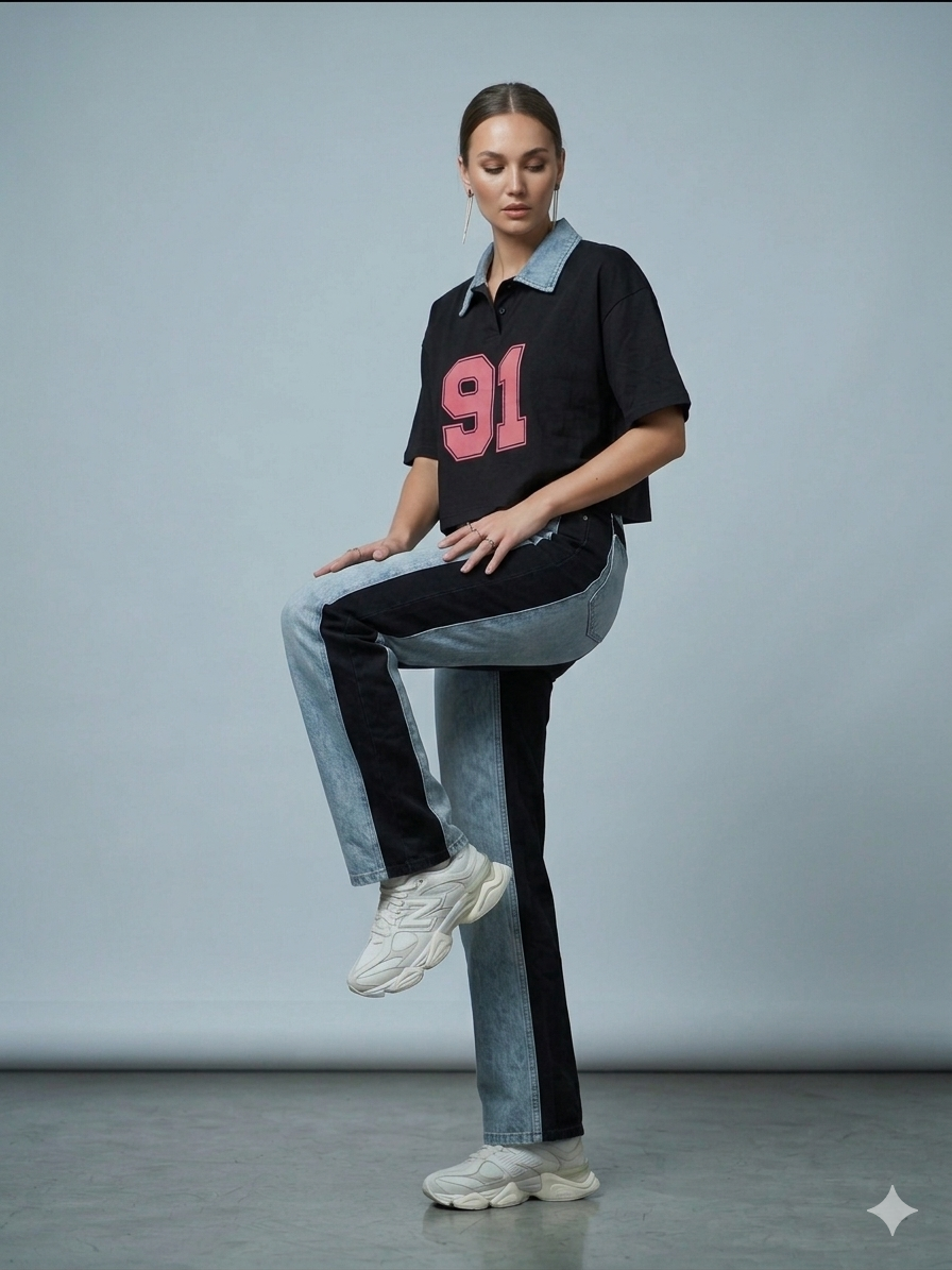 Jeans doppio tessuto