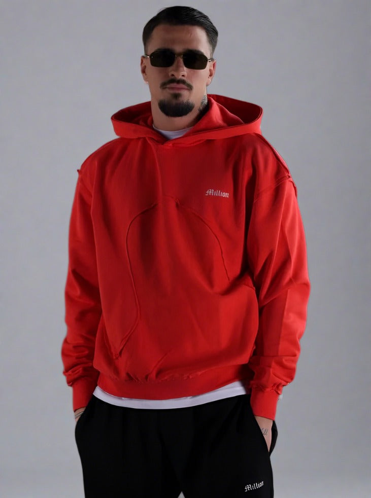 Felpa Taglio Vivo Million Red